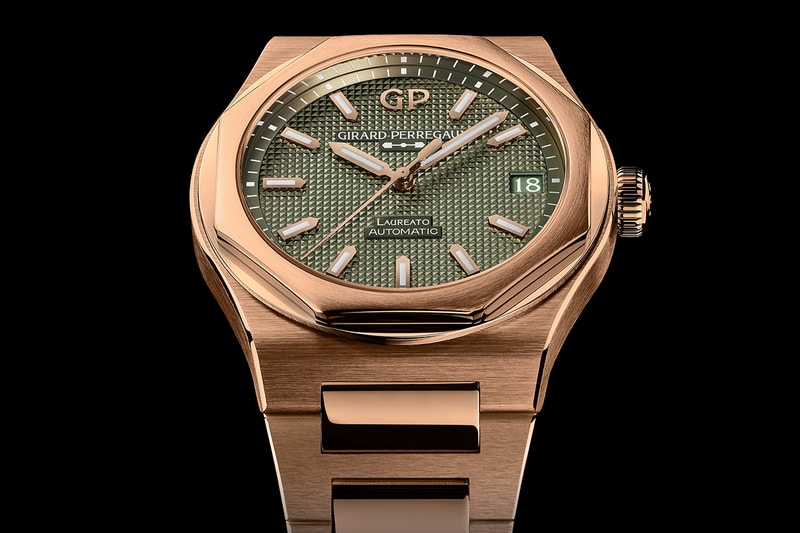 Girard-Perregaux Laureato 42mm Pink Gold Sage Green Ultramarine Blue Release Info