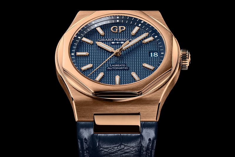 Girard-Perregaux Laureato 42mm Pink Gold Sage Green Ultramarine Blue Release Info