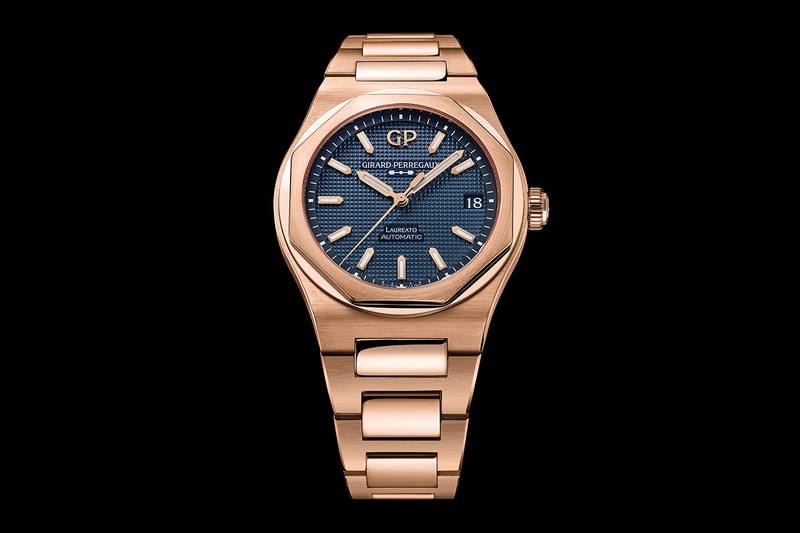 Girard-Perregaux Laureato 42mm Pink Gold Sage Green Ultramarine Blue Release Info