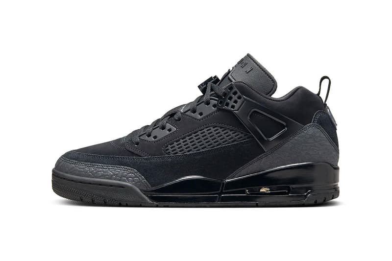 Jordan Spizike Low Expands With Sleek "Black Cat" Iteration FQ1759-001 Black/Black-Anthracite all black jordan brand nubuck base suede classic jumpman nike swoosh