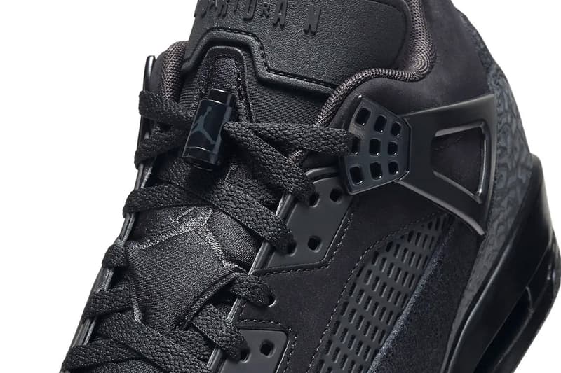 Jordan Spizike Low Expands With Sleek "Black Cat" Iteration FQ1759-001 Black/Black-Anthracite all black jordan brand nubuck base suede classic jumpman nike swoosh