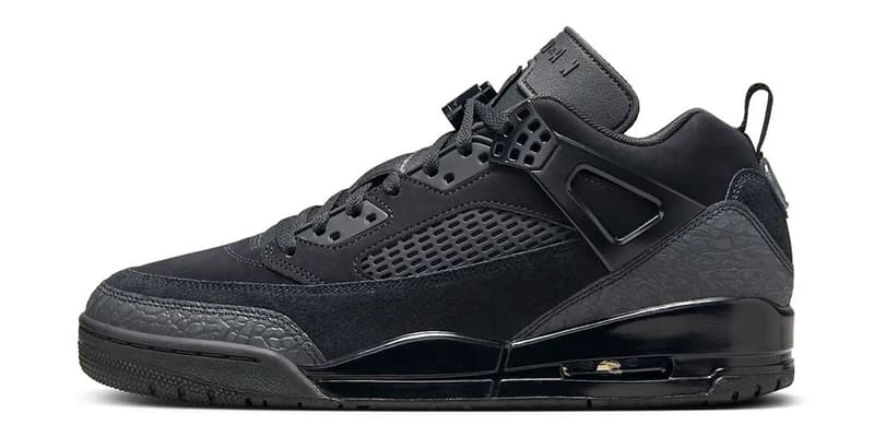 Jordan Spizike Low Expands With Sleek "Black Cat" Iteration FQ1759-001 Black/Black-Anthracite all black jordan brand nubuck base suede classic jumpman nike swoosh