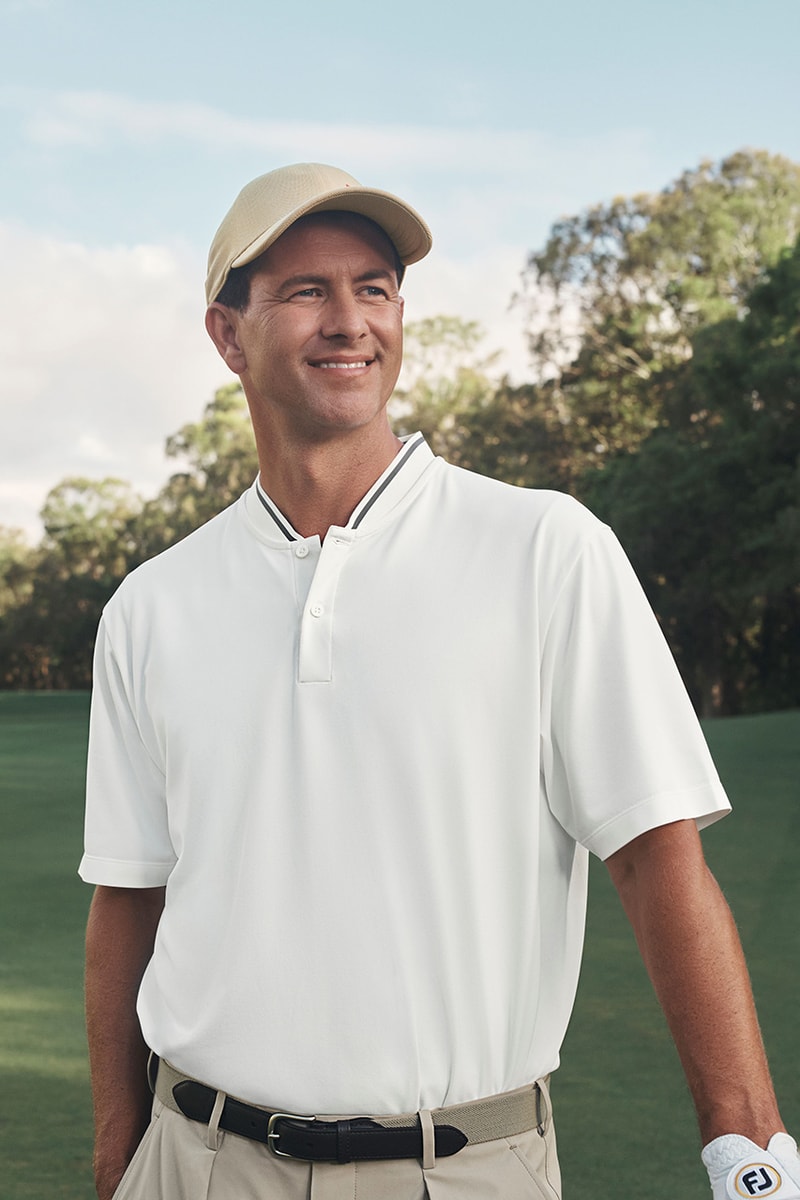 adam scott pga championship golf uniqlo lucas ossendrijver apparel polo shirt pants white tan blue navy grey