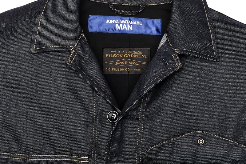 Filson Releases Exclusive Junya Watanabe Denim Cruiser designed american legacy brand timeless denim jacket