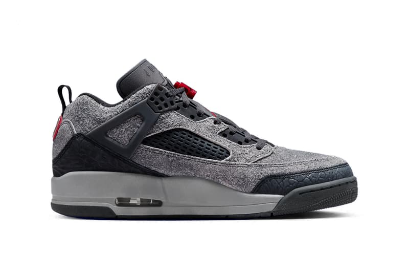 Official Look at the Jordan Spizike Low "Anthracite" Gym Red-Black FQ1759-002 hybrid shoe black suede grey jumpman jordan brand nike swoosh