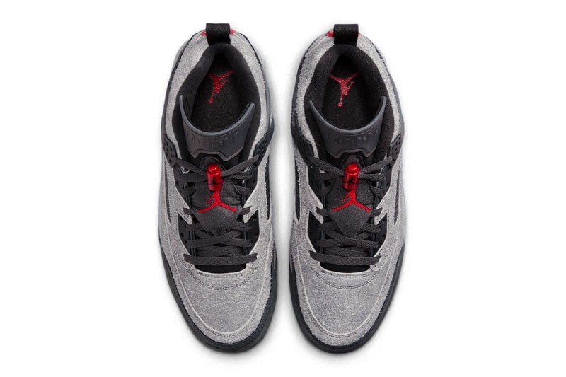 Official Look at the Jordan Spizike Low "Anthracite" Gym Red-Black FQ1759-002 hybrid shoe black suede grey jumpman jordan brand nike swoosh