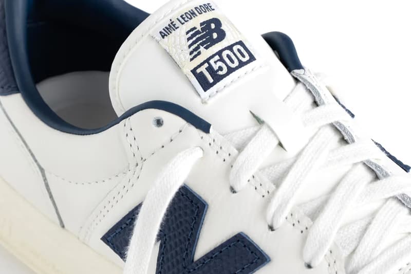 aime leon dore new balance t500 summer 2024 collection release date info photos price store list buying guide tennis white navy grey