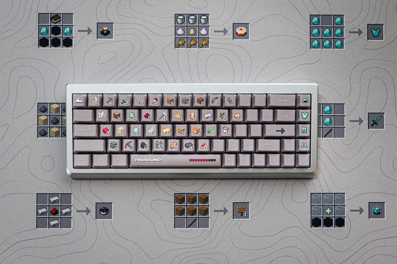 Higround Minecraft Collaboration Gaming Keyboard Collection Basecamp 65 Summit 65  Performance 65.