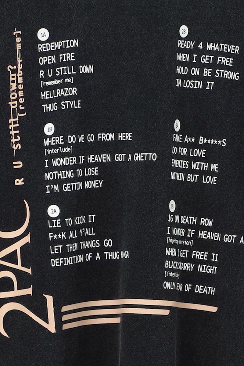 FREAK'S STORE Drops 2Pac 'R U Still Down? (Remember Me)' T-Shirt