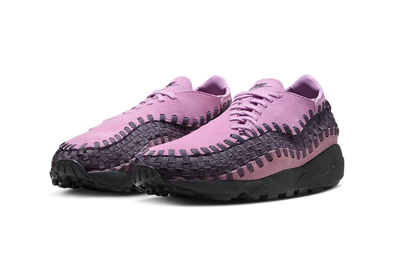 Nike Air Footscape Woven Goes "Beyond Pink" fall 2024 season shape of the foot waffle tread suede upper fits the foot comfortable HM0961-600