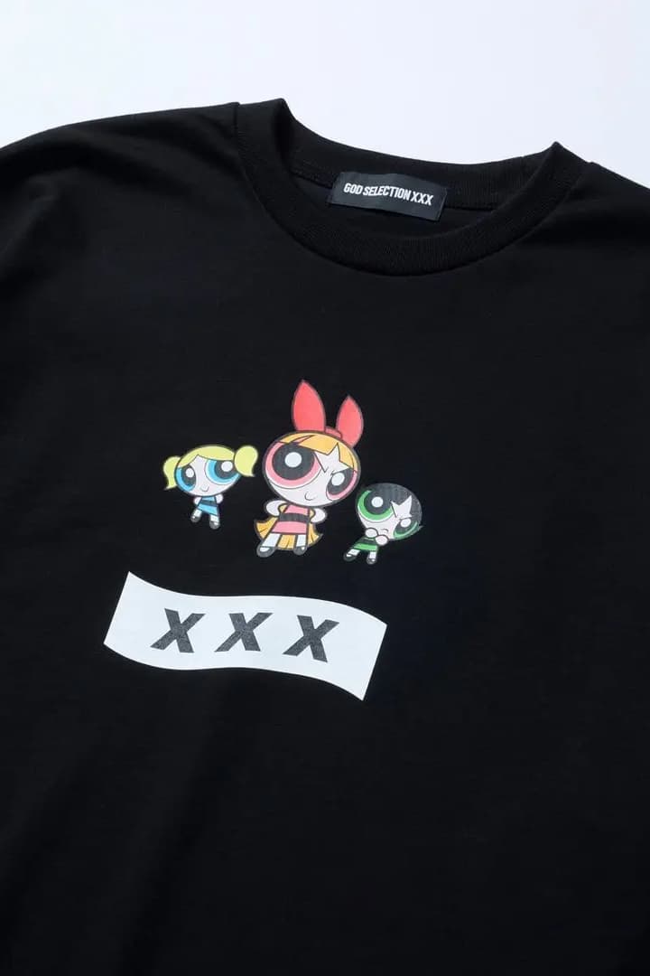 the powerpuff girls bubbles blossom buttercup mojo jojo god selection xxx 11th anniversary t shirt capsule collection official release date info photos price store list buying guide