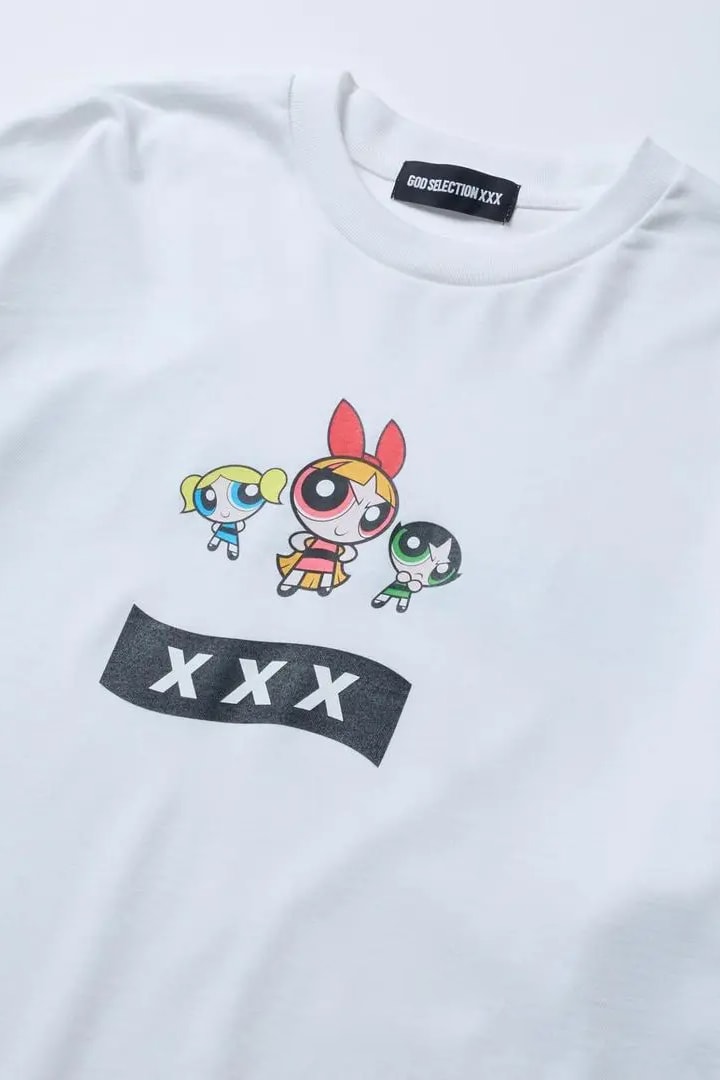 the powerpuff girls bubbles blossom buttercup mojo jojo god selection xxx 11th anniversary t shirt capsule collection official release date info photos price store list buying guide