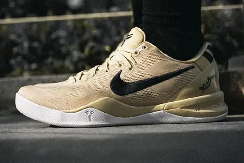 First Look at the Nike Kobe 8 Protro "Champagne Gold" HM6469-701 knowing kicks basktball shoe black mamba