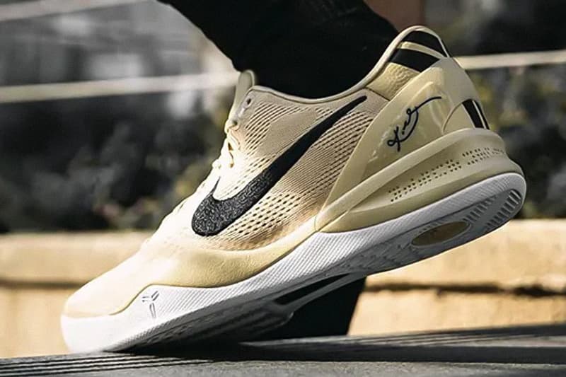 First Look at the Nike Kobe 8 Protro "Champagne Gold" HM6469-701 knowing kicks basktball shoe black mamba