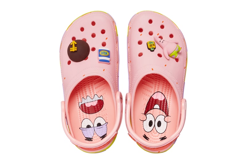 'SpongeBob Squarepants'-Themed Crocs Have Arrived patrick star aye aye acaptain under the seas clogs bikini bottom nickelodeon cozzzy sandal 209826-2Y2 OFF COURT CLOG 209825-001 209479-737 patrick 209824-7HD jibbitz