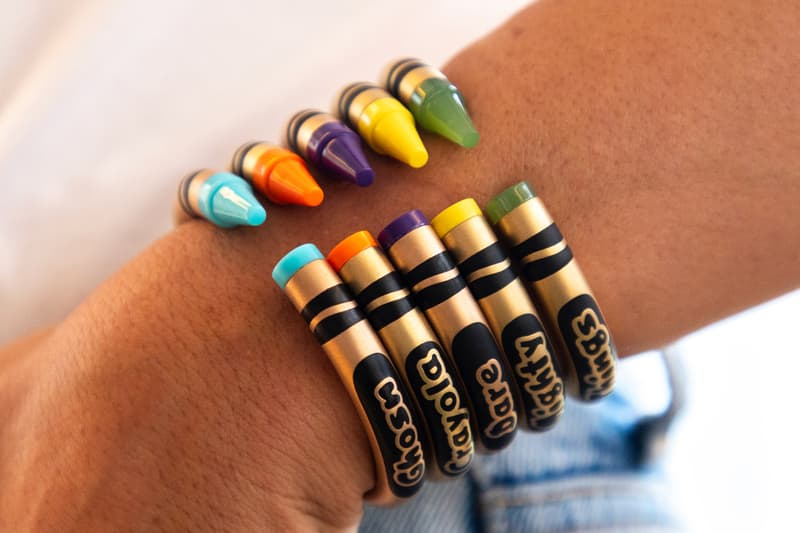 Nadine Ghosn Announces New "Color-Full" Crayola Jewelry Collaboration lil yachty bracelets crayola pencil crayon nostalgic stationery 