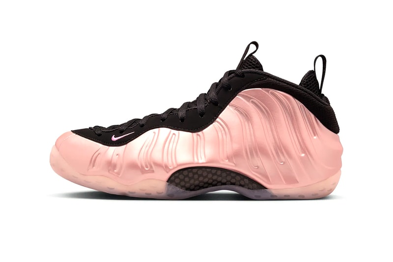 Official Look at the Nike Air More Foamposite One "DMV" cherry blossom HJ4187-001 Black/Platinum Violet-White-Pink Rise summer 2024 release info basketball retro shoes 