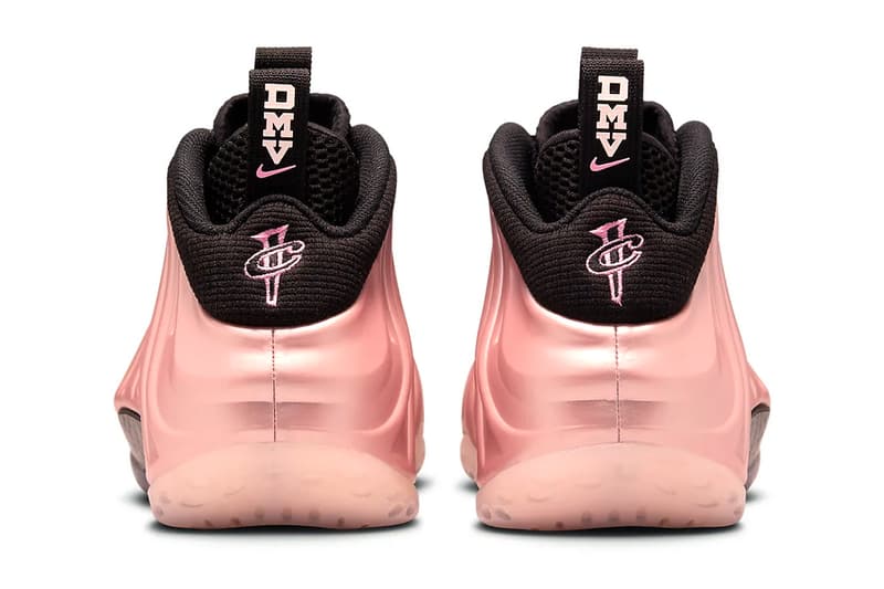 Official Look at the Nike Air More Foamposite One "DMV" cherry blossom HJ4187-001 Black/Platinum Violet-White-Pink Rise summer 2024 release info basketball retro shoes 