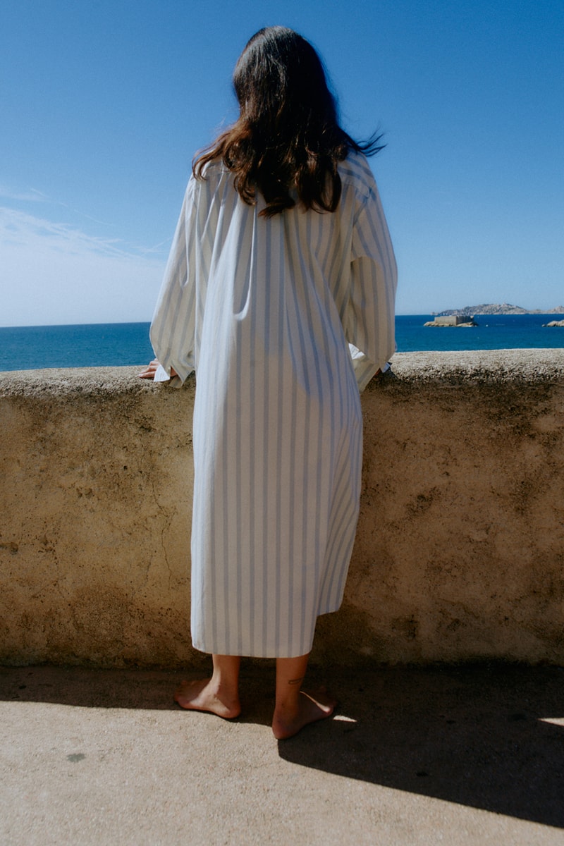 tekla sleep summer collection seaside nightgown sleepwear beach bags terry cloth towels sleeping poplin shirt shorts drawstring