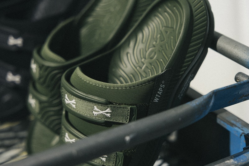 WTAPS HOKA Anacapa Low GTX day hiker and Ora Luxe Slide sandal "Black" "Four Leaf Clover" Collaboration Release Info gore-tex