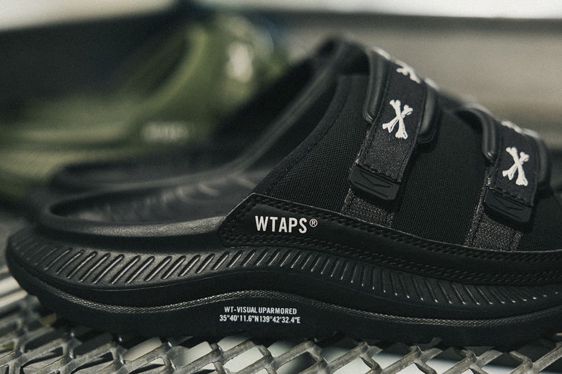 WTAPS HOKA Anacapa Low GTX day hiker and Ora Luxe Slide sandal "Black" "Four Leaf Clover" Collaboration Release Info gore-tex