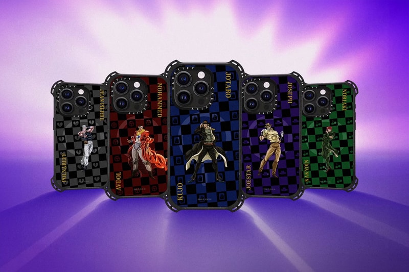 CASETiFY JoJo's Bizarre Adventure Collaboration Stardustt Crusaders Hermit Purple Thorns AirPods Max Case Release JoJo Motif Golden Chain Phone Charm Info