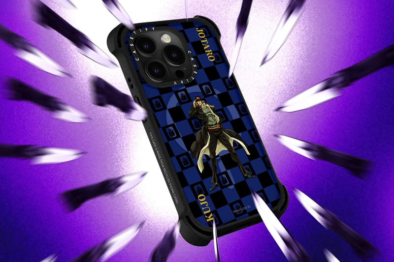 CASETiFY JoJo's Bizarre Adventure Collaboration Stardustt Crusaders Hermit Purple Thorns AirPods Max Case Release JoJo Motif Golden Chain Phone Charm Info