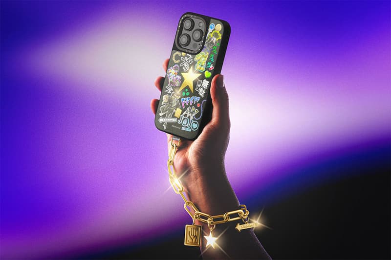 CASETiFY JoJo's Bizarre Adventure Collaboration Stardustt Crusaders Hermit Purple Thorns AirPods Max Case Release JoJo Motif Golden Chain Phone Charm Info