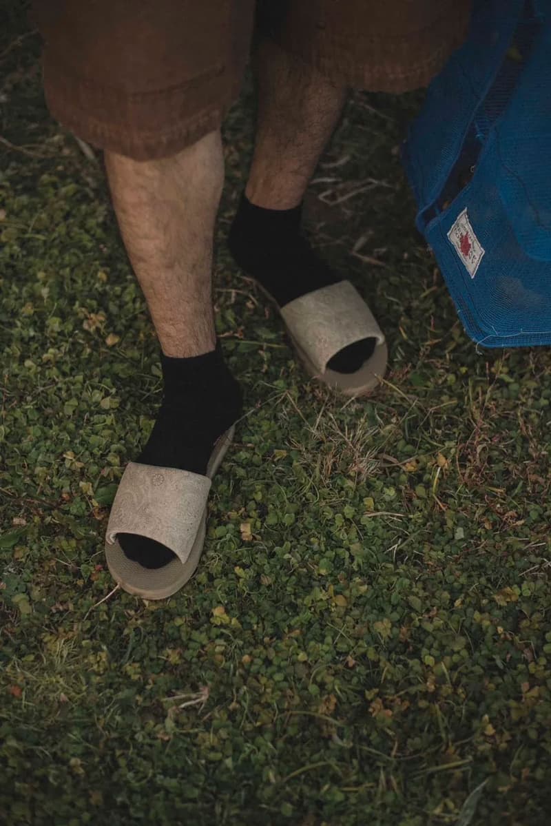 Evisen's Summer 2024 Range Offers Something for Every Scenario suicoke footwear collab collection capsule spring winter clothing apparel japanese tokyo skate skateboarding skateboards streetwear imprint store location shirt graphic lookbook bag vest collaboration sneaker slide sandal LETA-AB foot