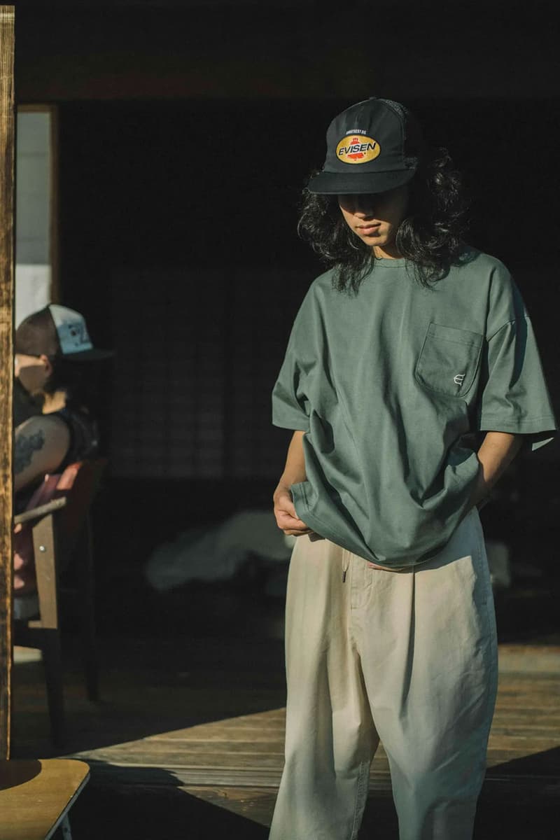 Evisen's Summer 2024 Range Offers Something for Every Scenario suicoke footwear collab collection capsule spring winter clothing apparel japanese tokyo skate skateboarding skateboards streetwear imprint store location shirt graphic lookbook bag vest collaboration sneaker slide sandal LETA-AB foot
