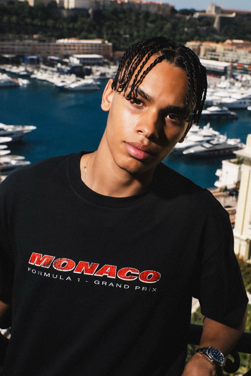 NAHMIAS Hits the Racetrack for the Monaco Grand Prix formula one 1 f1 capsule collection lookbook release price t shirt graphic hoodie price hotel hours dates address miracle academy lewis hamilton yacht club car