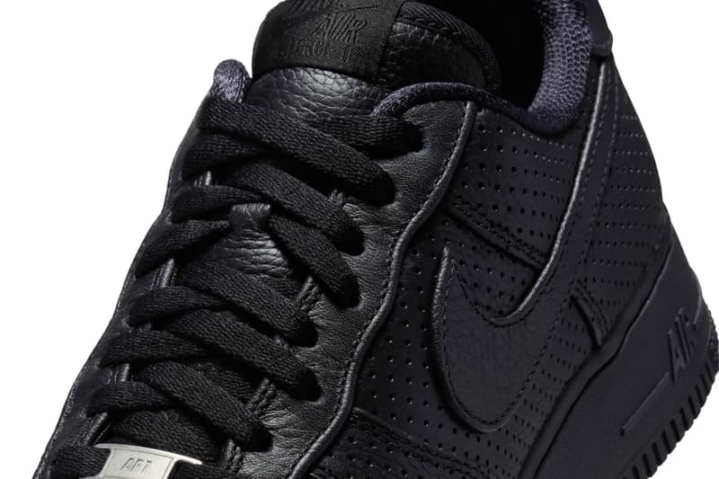 Nike Air Force 1 Low Perforated Black HF8189-001 Release Info