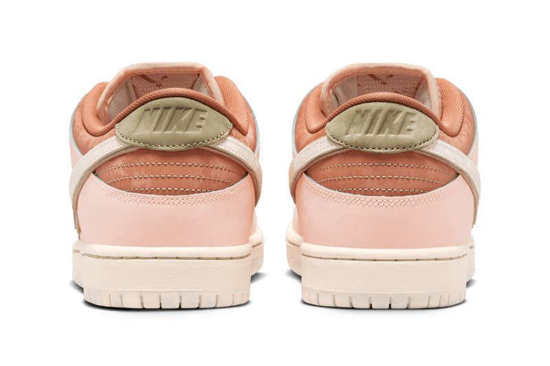 First Look at the Nike SB Dunk Low "Trocadéro Gardens" Amber Brown/Guava Ice-Crimson Tint-Hemp-Neutral Olive-Pale Ivory FV5926-200 release info paris olympics