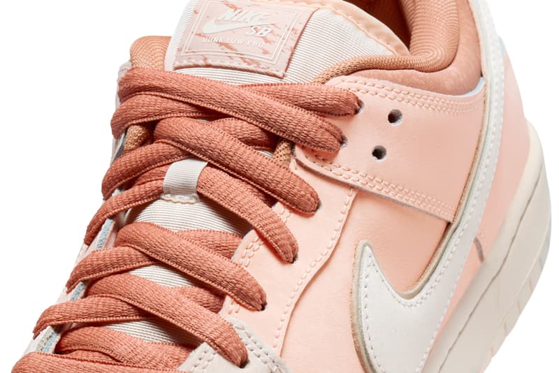 First Look at the Nike SB Dunk Low "Trocadéro Gardens" Amber Brown/Guava Ice-Crimson Tint-Hemp-Neutral Olive-Pale Ivory FV5926-200 release info paris olympics