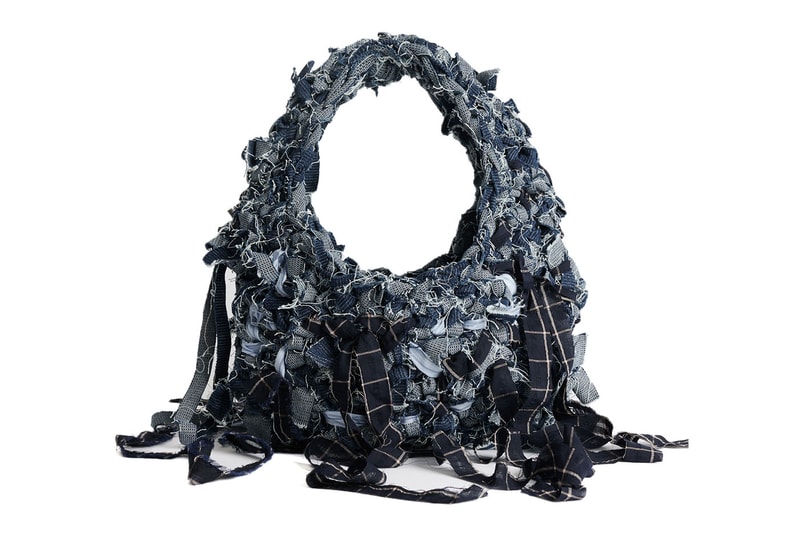 Our Legacy Fourth Volume Handcrafted Crochet Bags Spring 2024 washed grey Torino stripe pink cast chain twill Release Info
