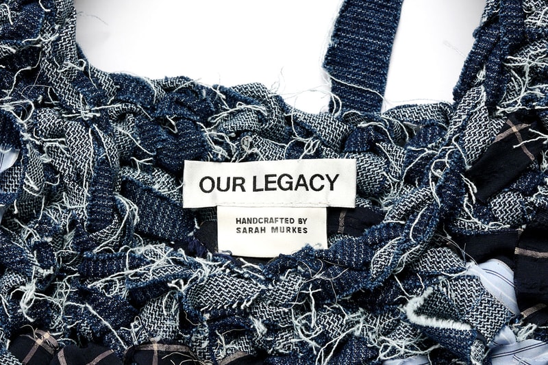 Our Legacy Fourth Volume Handcrafted Crochet Bags Spring 2024 washed grey Torino stripe pink cast chain twill Release Info