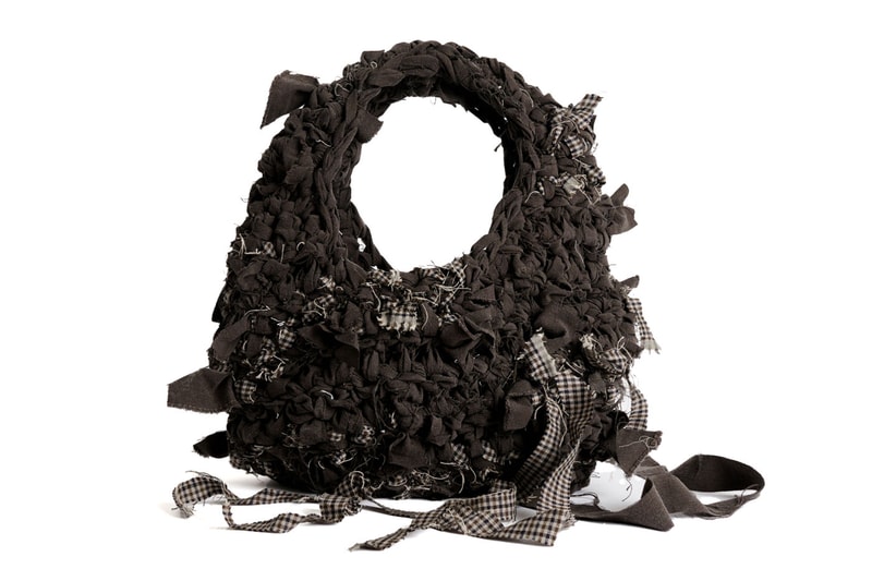 Our Legacy Fourth Volume Handcrafted Crochet Bags Spring 2024 washed grey Torino stripe pink cast chain twill Release Info