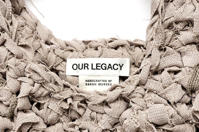 Our Legacy Fourth Volume Handcrafted Crochet Bags Spring 2024 washed grey Torino stripe pink cast chain twill Release Info