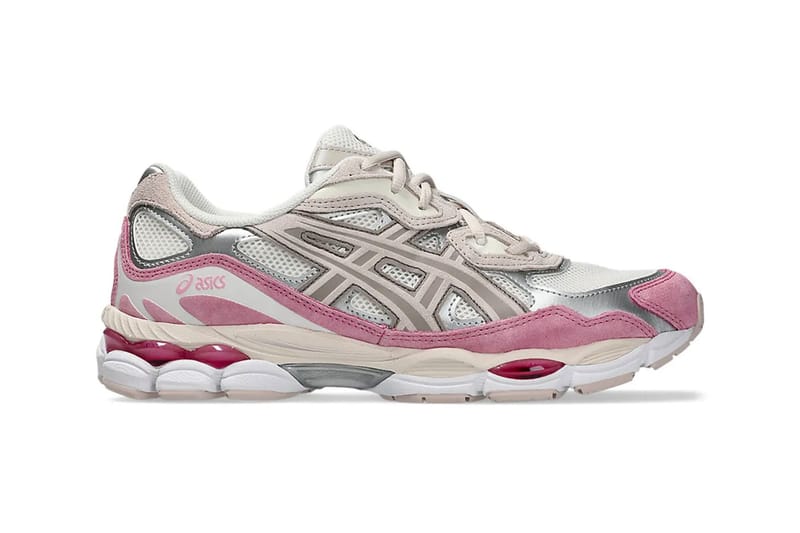 pink suede asics