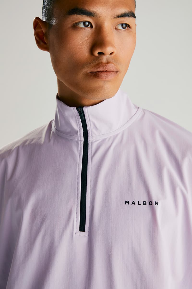 malbon performance line jason day tech collection lavender green white black t shirt polo shorts pullover pants joggers quarter zip