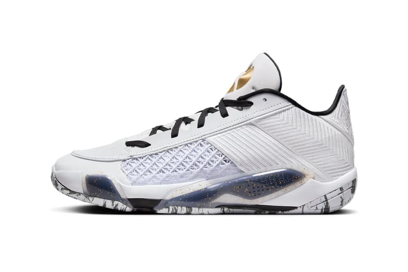 Air Jordan 38 Low White/Metallic Gold Has an Official Release Date FD2326-107 basketball shoes white/black-metallic gold june 2024 summer shoe jordan brand michael jordan jumpman nike swoosh