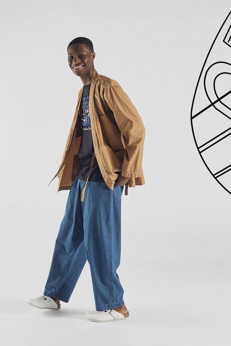 Universal Works Opens Its "Hotel Deluxe" Lookbook for the Summer capsule collection uk london across the pond nottingham link collection capsule drop release price print pattern hoodie oxford shirt button fabric suit jacket shorts pants apparel fashion staycation vacation bahamas Bridlington