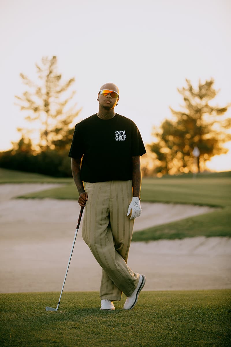 devereux golf johnnie walker collection collaboration tee shirt towel hat blue yellow logo graphic whisky