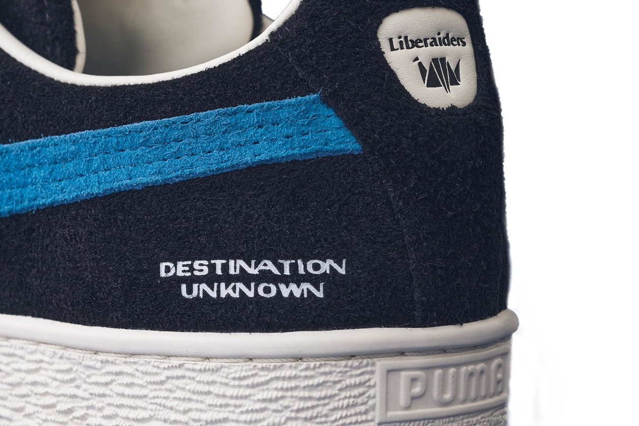 liberaiders puma suede sneaker blue navy white chinese rock
