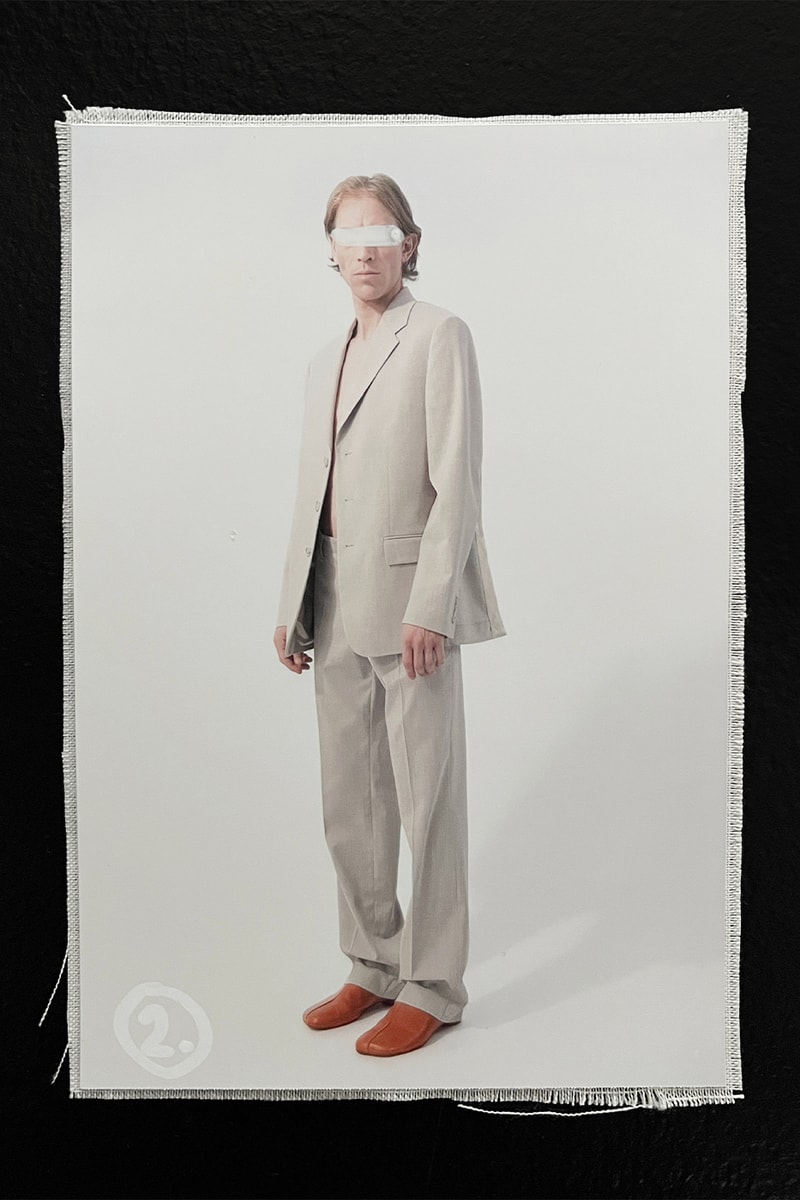 MM6 Maison Margiela  Avant-Première SS25 Reconfigures Ordinary Dress Codes womenswear menswear lookbook avp familiar leather jackets dresses denim tailoring salomon john galliano knnited sneakers salomon
