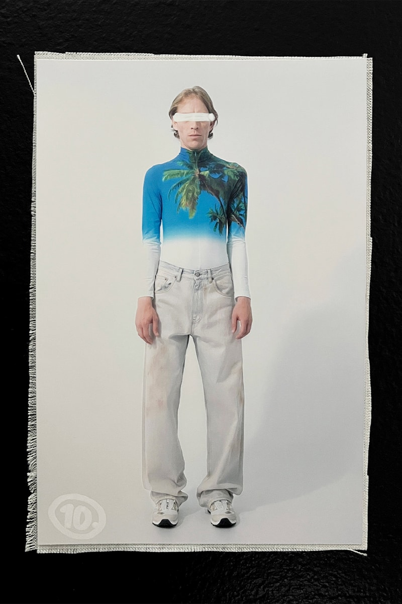 MM6 Maison Margiela  Avant-Première SS25 Reconfigures Ordinary Dress Codes womenswear menswear lookbook avp familiar leather jackets dresses denim tailoring salomon john galliano knnited sneakers salomon