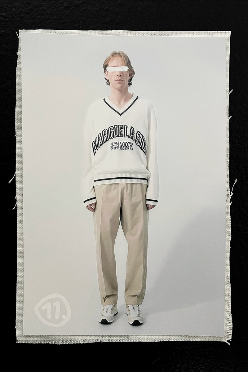 MM6 Maison Margiela  Avant-Première SS25 Reconfigures Ordinary Dress Codes womenswear menswear lookbook avp familiar leather jackets dresses denim tailoring salomon john galliano knnited sneakers salomon