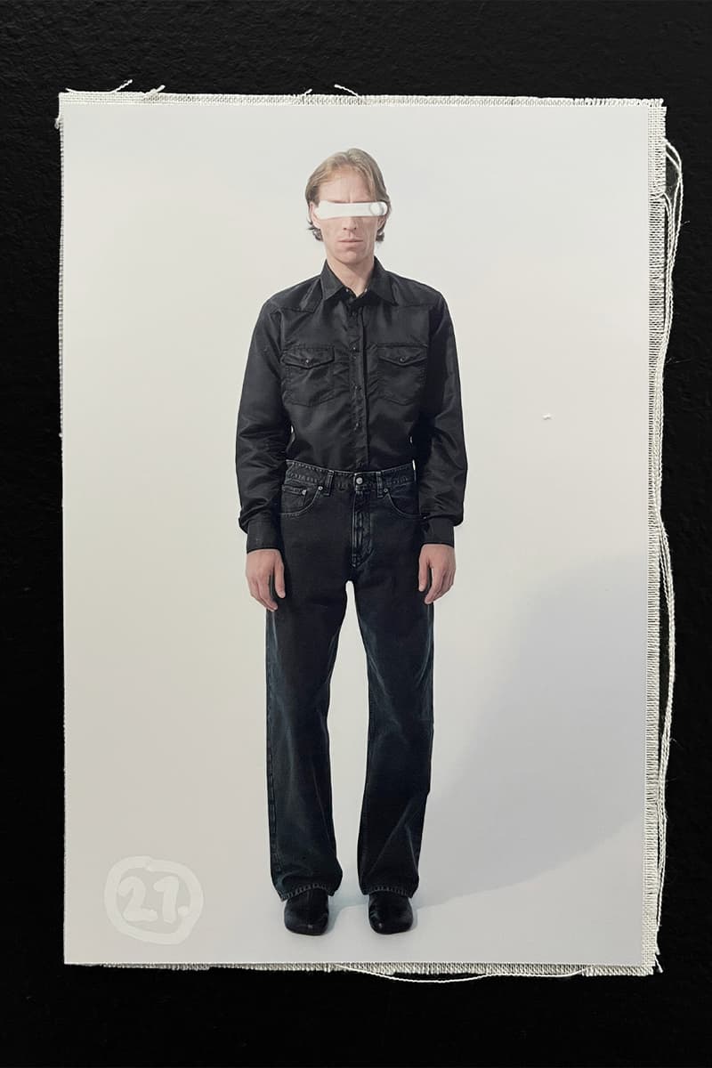 MM6 Maison Margiela  Avant-Première SS25 Reconfigures Ordinary Dress Codes womenswear menswear lookbook avp familiar leather jackets dresses denim tailoring salomon john galliano knnited sneakers salomon