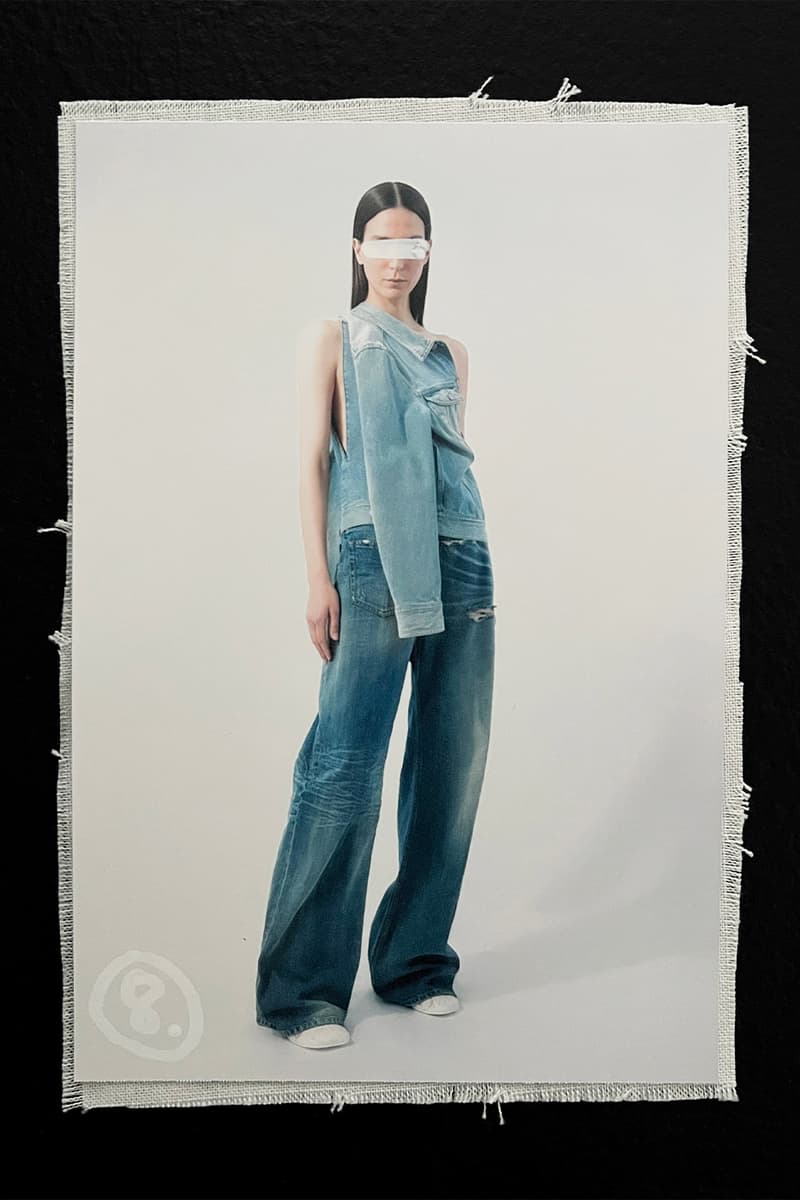 MM6 Maison Margiela  Avant-Première SS25 Reconfigures Ordinary Dress Codes womenswear menswear lookbook avp familiar leather jackets dresses denim tailoring salomon john galliano knnited sneakers salomon