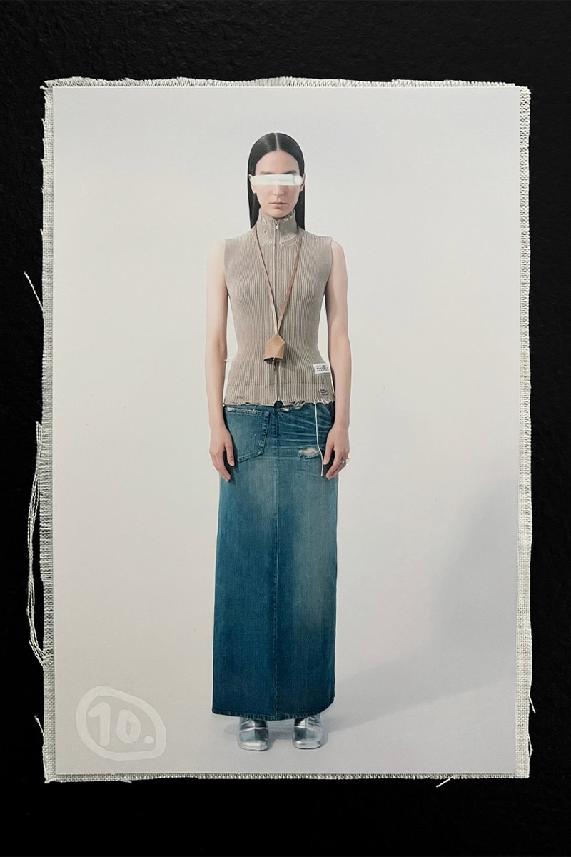 MM6 Maison Margiela  Avant-Première SS25 Reconfigures Ordinary Dress Codes womenswear menswear lookbook avp familiar leather jackets dresses denim tailoring salomon john galliano knnited sneakers salomon